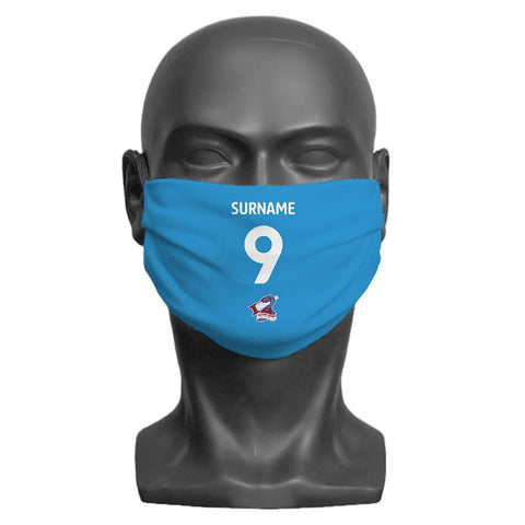 Scunthorpe United FC Back of Shirt Personalised Face Mask