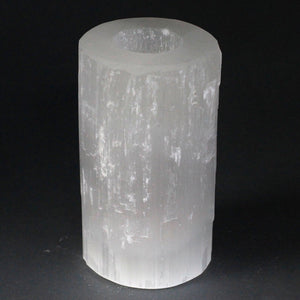 Selenite Cylinder Candle Holder - 15 cm