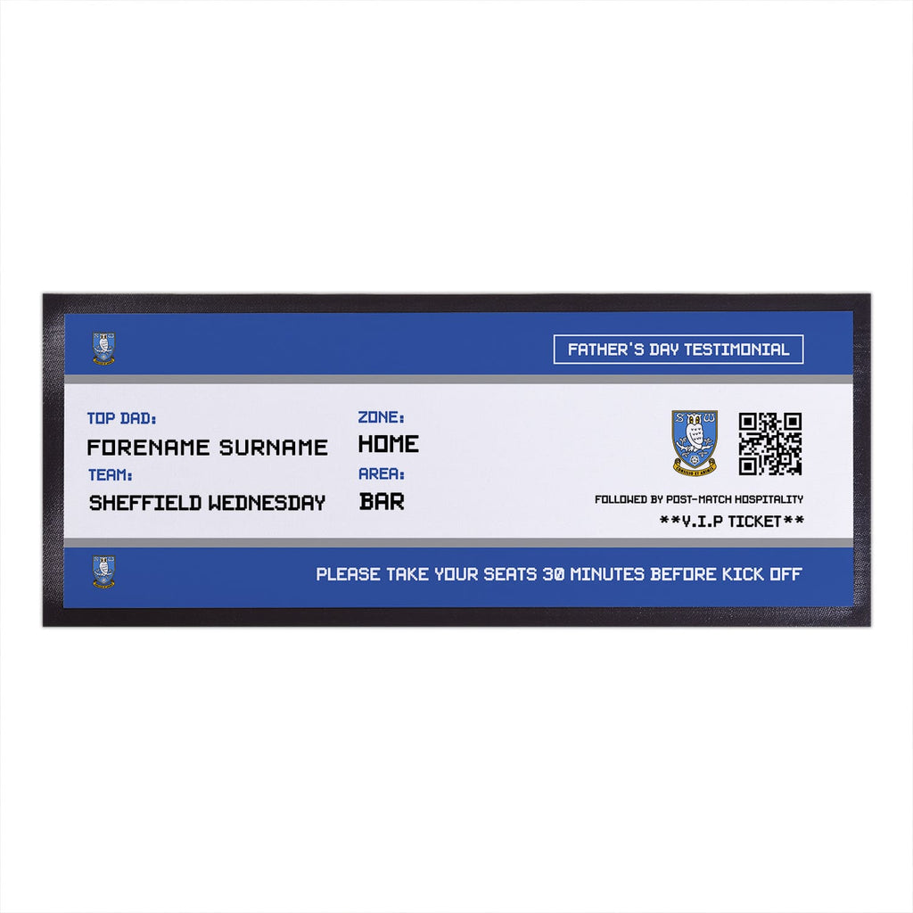 Sheffield Wednesday Bar Runner (Personalised Fans Ticket Design)