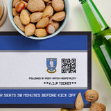 Sheffield Wednesday Bar Runner (Personalised Fans Ticket Design)