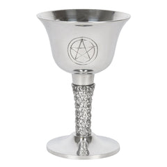 Silver Metal Pentagram Chalice