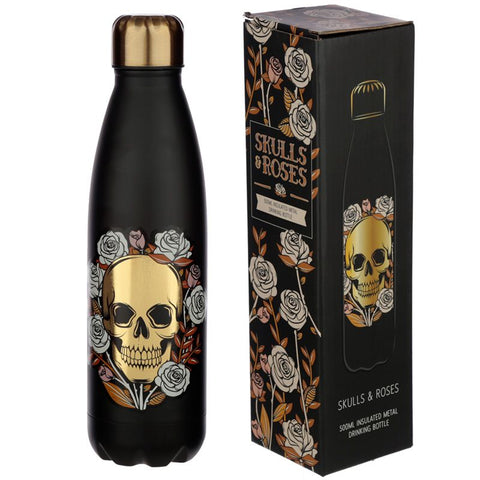 Skulls & Roses Stainless Steel Hot & Cold Drinks Bottle 500ml