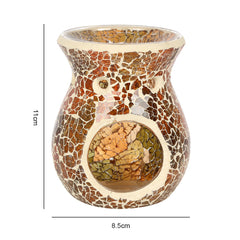 Small Brown Crackle Oil Burner
