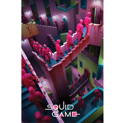 Squid Game Poster Crazy Stairs 104  - Official Merchandise Gifts