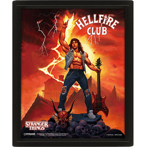 Stranger Things Framed 3D Picture Hellfire Club