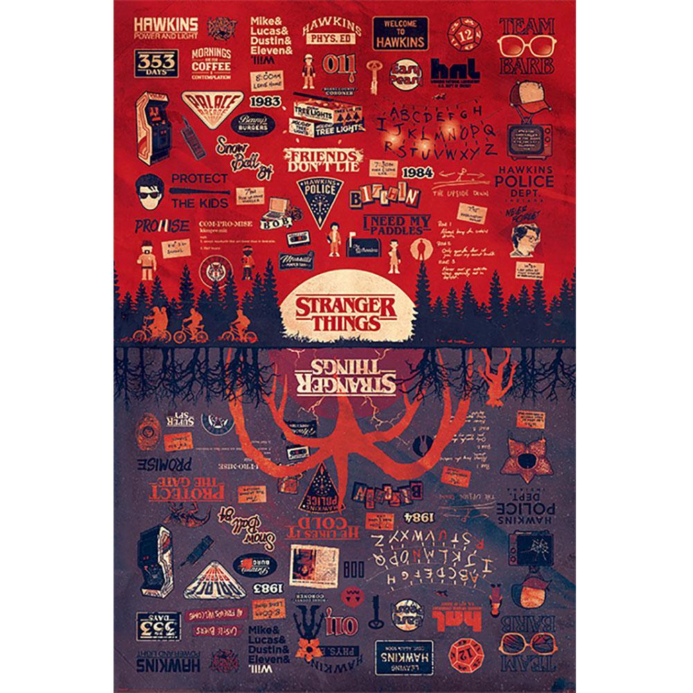 Stranger Things Poster The Upside Down 145  - Official Merchandise Gifts