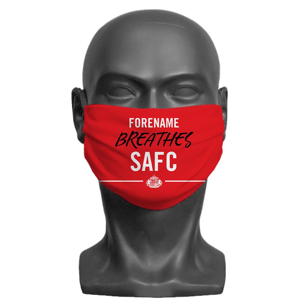 Sunderland AFC Breathes Personalised Face Mask