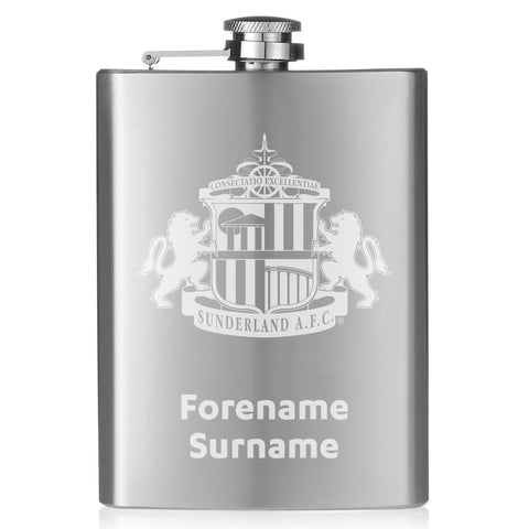 Personalised Sunderland AFC Crest Hip Flask