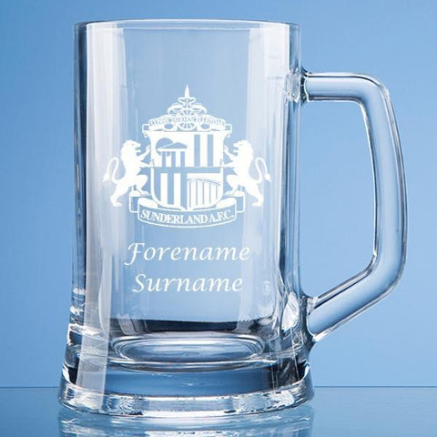 Personalised Sunderland AFC Large Tankard Glass