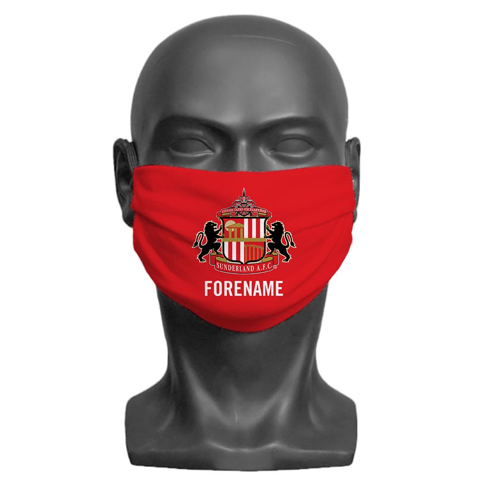 Sunderland AFC Crest Personalised Face Mask