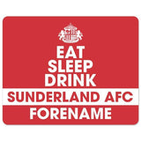 Personalised Sunderland AFC Eat Sleep Drink Mouse Mat