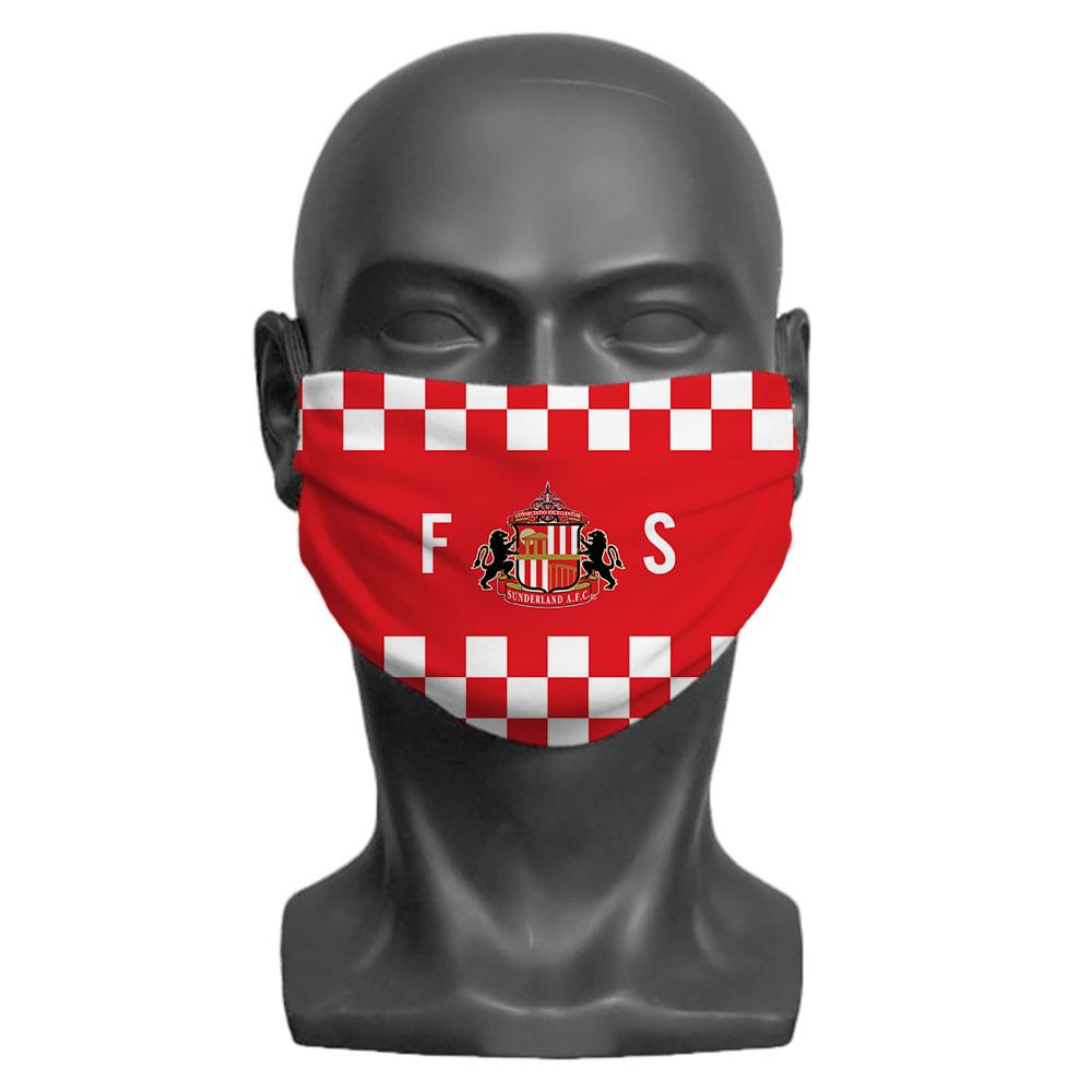 Sunderland AFC Initials Personalised Face Mask