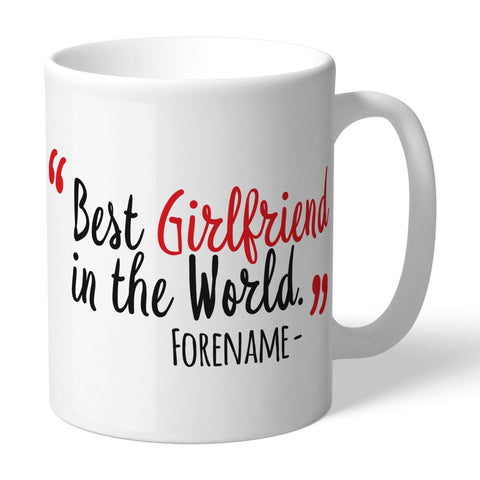 Personalised Sunderland Best Girlfriend In The World Mug