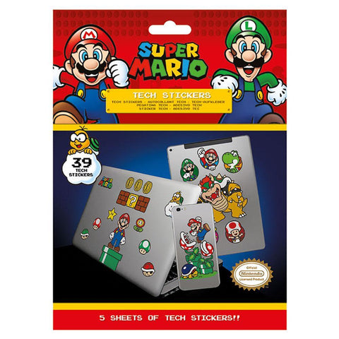 Super Mario Tech Stickers  - Official Merchandise Gifts