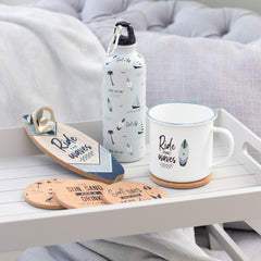 Surf's Up Nautical Metal Water Bottle