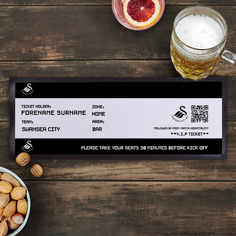 Swansea City Bar Runner (Personalised Fans Ticket Design)
