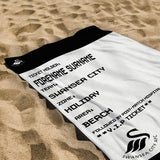 Swansea City Beach Towel (Personalised Fans Ticket Design)