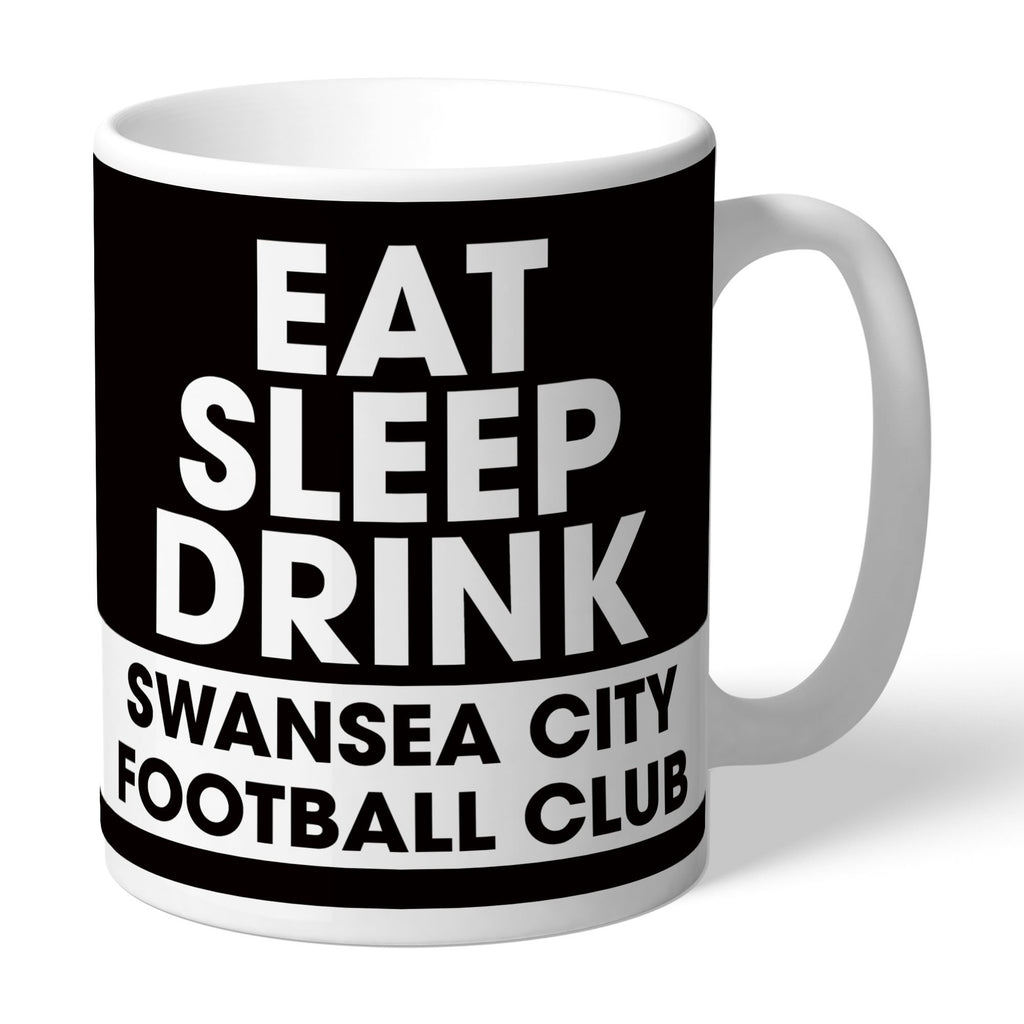 Personalised Swansea City Eat Sleep Drink Mug
