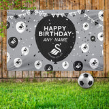 Swansea City Personalised Banner (5ft x 3ft, Balloons Design)
