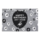 Swansea City Personalised Banner (5ft x 3ft, Balloons Design)