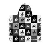 Swansea City Personalised Kids' Hooded Towel - Chequered