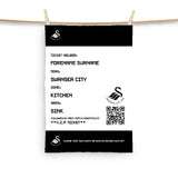 Swansea City Tea Towel - Personalised (Fans Ticket Design)