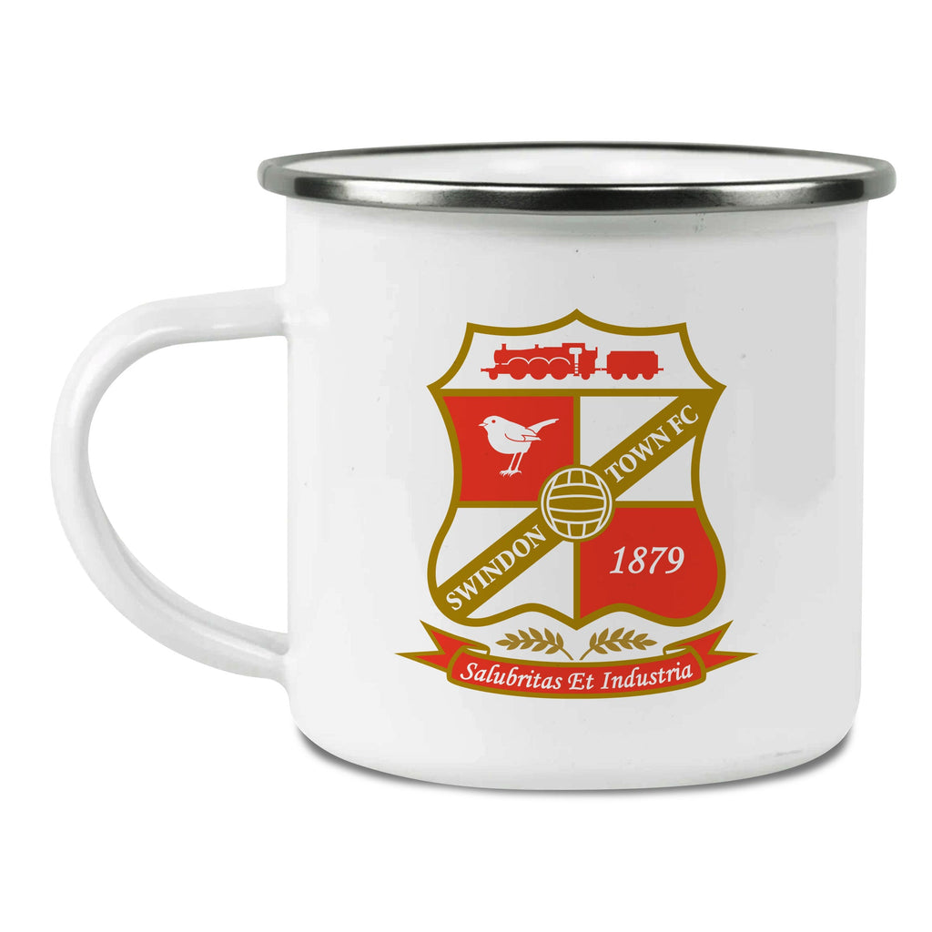 Swindon Town FC Back of Shirt Enamel Camping Mug