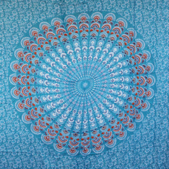Teal Orange Mandala Sarongs