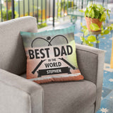 Tennis Best Dad Personalised Cushion