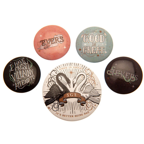 The School For Good & Evil Button Badge Set