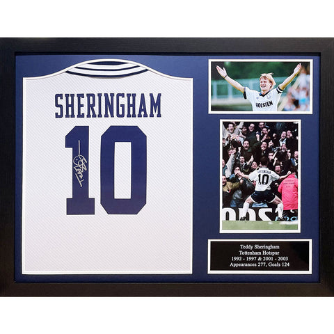 Tottenham Hotspur FC 1994 Sheringham Signed Shirt (Framed)  - Official Merchandise Gifts