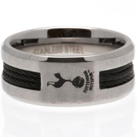 Tottenham Hotspur FC Black Inlay Ring Medium  - Official Merchandise Gifts