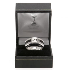 Tottenham Hotspur FC Black Inlay Ring Small  - Official Merchandise Gifts