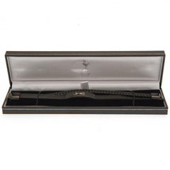 Tottenham Hotspur FC Black IP Leather Bracelet  - Official Merchandise Gifts