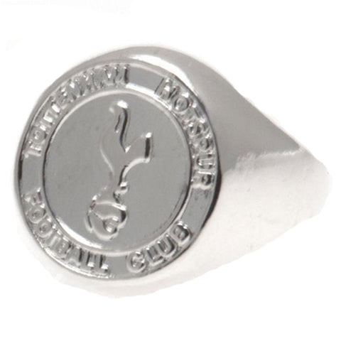 Tottenham Hotspur FC Silver Plated Crest Ring Large  - Official Merchandise Gifts