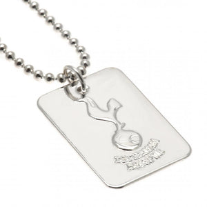 Tottenham Hotspur FC Silver Plated Dog Tag & Chain  - Official Merchandise Gifts