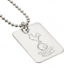 Tottenham Hotspur FC Silver Plated Dog Tag & Chain  - Official Merchandise Gifts