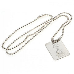 Tottenham Hotspur FC Silver Plated Dog Tag & Chain  - Official Merchandise Gifts
