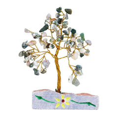 Tree Agate Gemstone Tree Ornament - 80 Stone