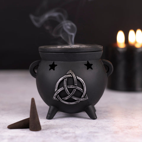 Triquetra Cauldron Incense Cone Holder