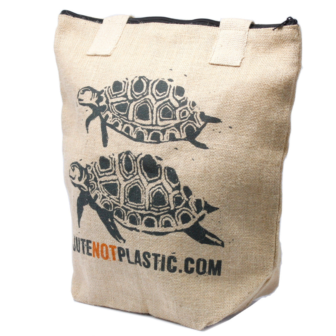 Two Turtles Jute Shopping Bag