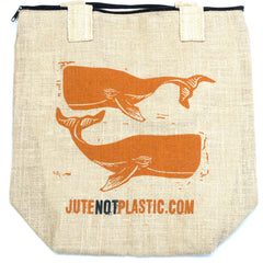 Two Whales Jute Shopping Bag