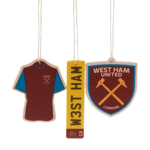 West Ham United FC 3pk Air Freshener  - Official Merchandise Gifts