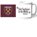 Personalised West Ham United FC Best Boyfriend In The World Mug