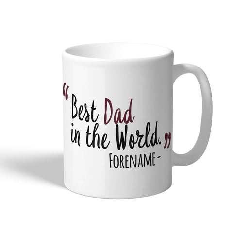 Personalised West Ham United FC Best Dad In The World Mug