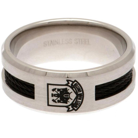 West Ham United FC Black Inlay Ring Medium CT  - Official Merchandise Gifts
