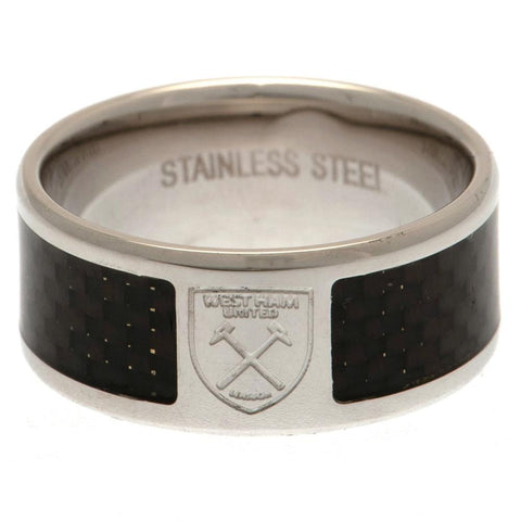 West Ham United FC Carbon Fibre Ring Medium  - Official Merchandise Gifts
