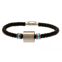 West Ham United FC Colour Ring Leather Bracelet  - Official Merchandise Gifts