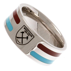 West Ham United FC Colour Stripe Ring Large  - Official Merchandise Gifts