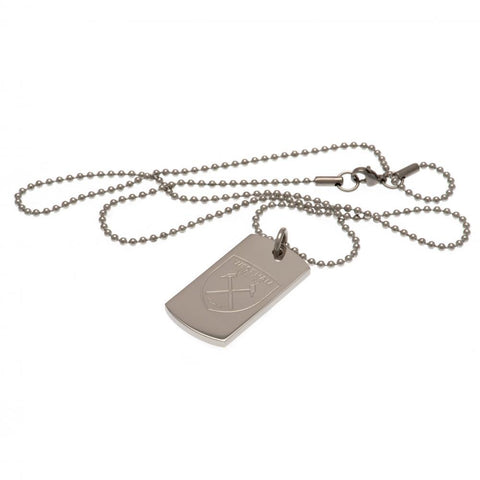 West Ham United FC Engraved Dog Tag & Chain  - Official Merchandise Gifts